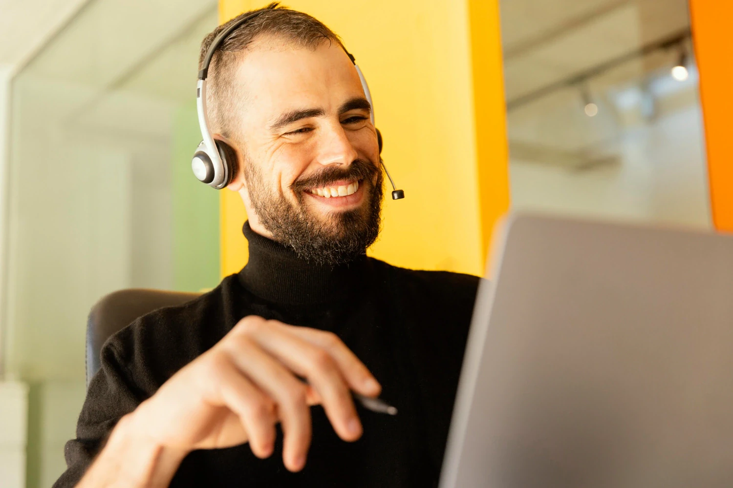 Salespeople making cold calls to new prospects